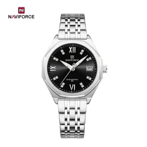 ساعت زنانه نیوی فورس مدل NF 5052 S-B-S مشکی نقره ای