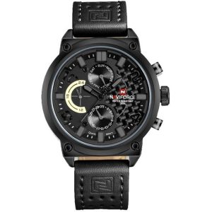 ساعت نیوی فورس مردانه مدل NF9068-B/Y/BN بند چرمی