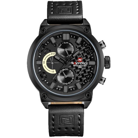 ساعت نیوی فورس مردانه مدل NF9068-B/Y/BN بند چرمی