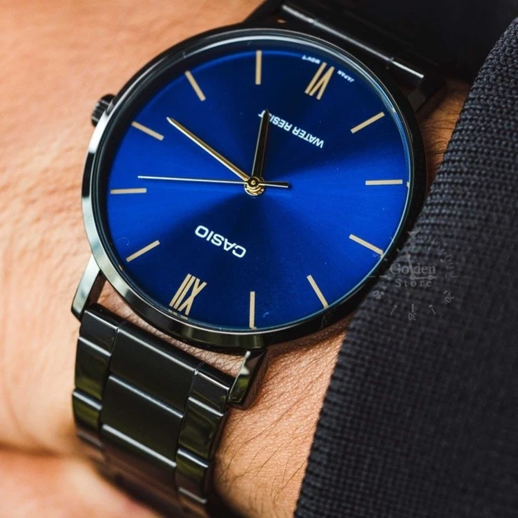 ساعت مچی مردانه کاسیو مدل MTP-VT01B-2BUDF صفحه آبی اورجینال