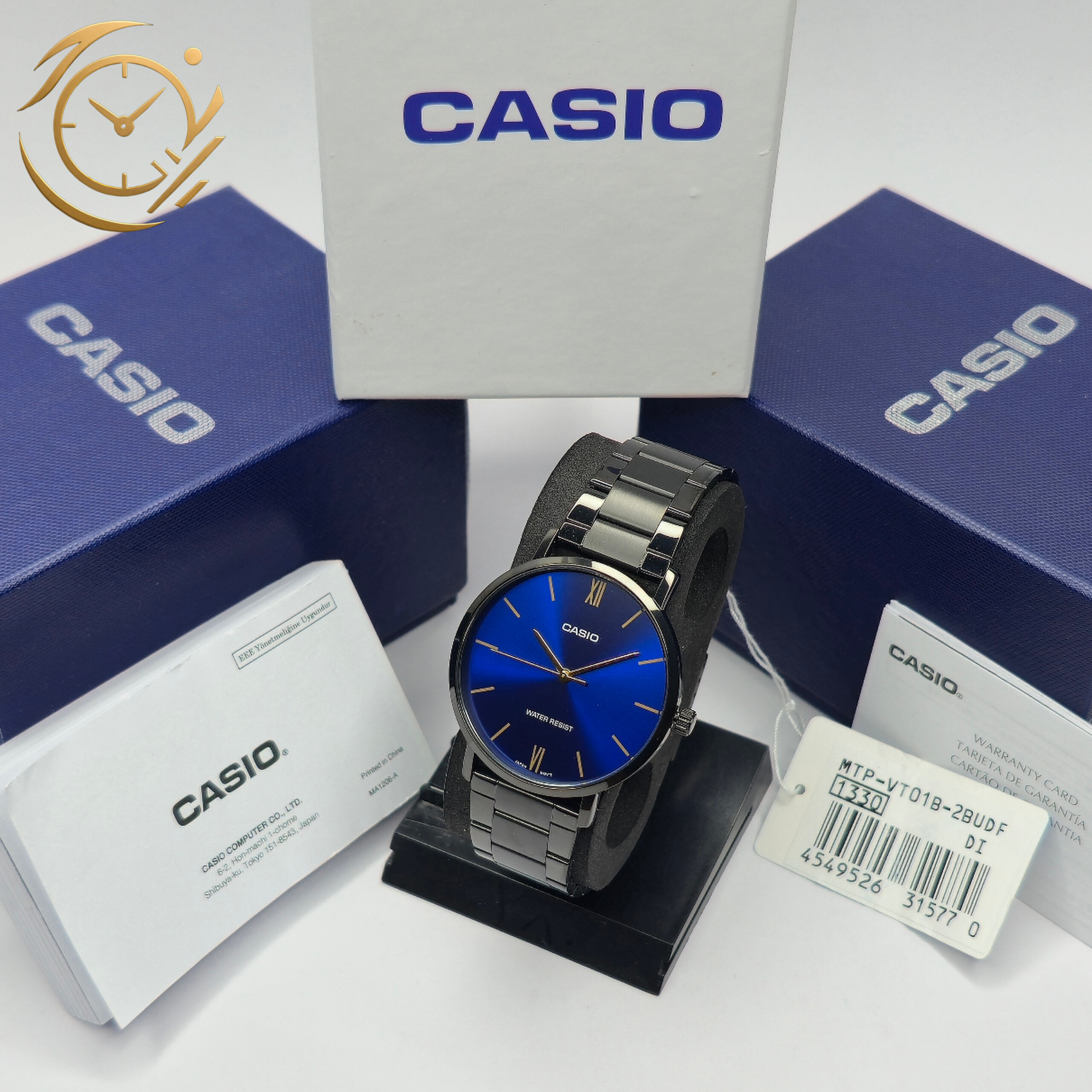 ساعت مچی مردانه کاسیو مدل MTP-VT01B-2BUDF صفحه آبی اورجینال